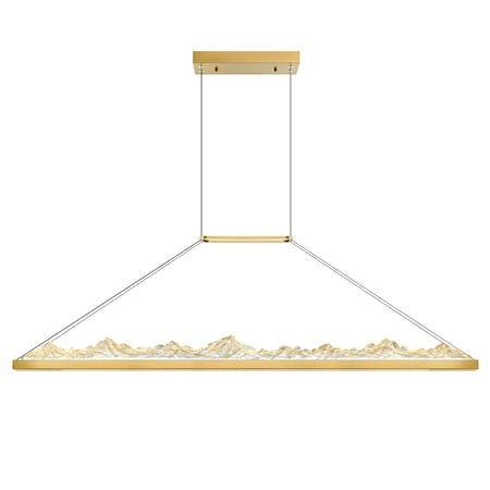 Cwi Lighting Himalayas Integrated LED Brass Island/Pool Table Light 1601P62-624